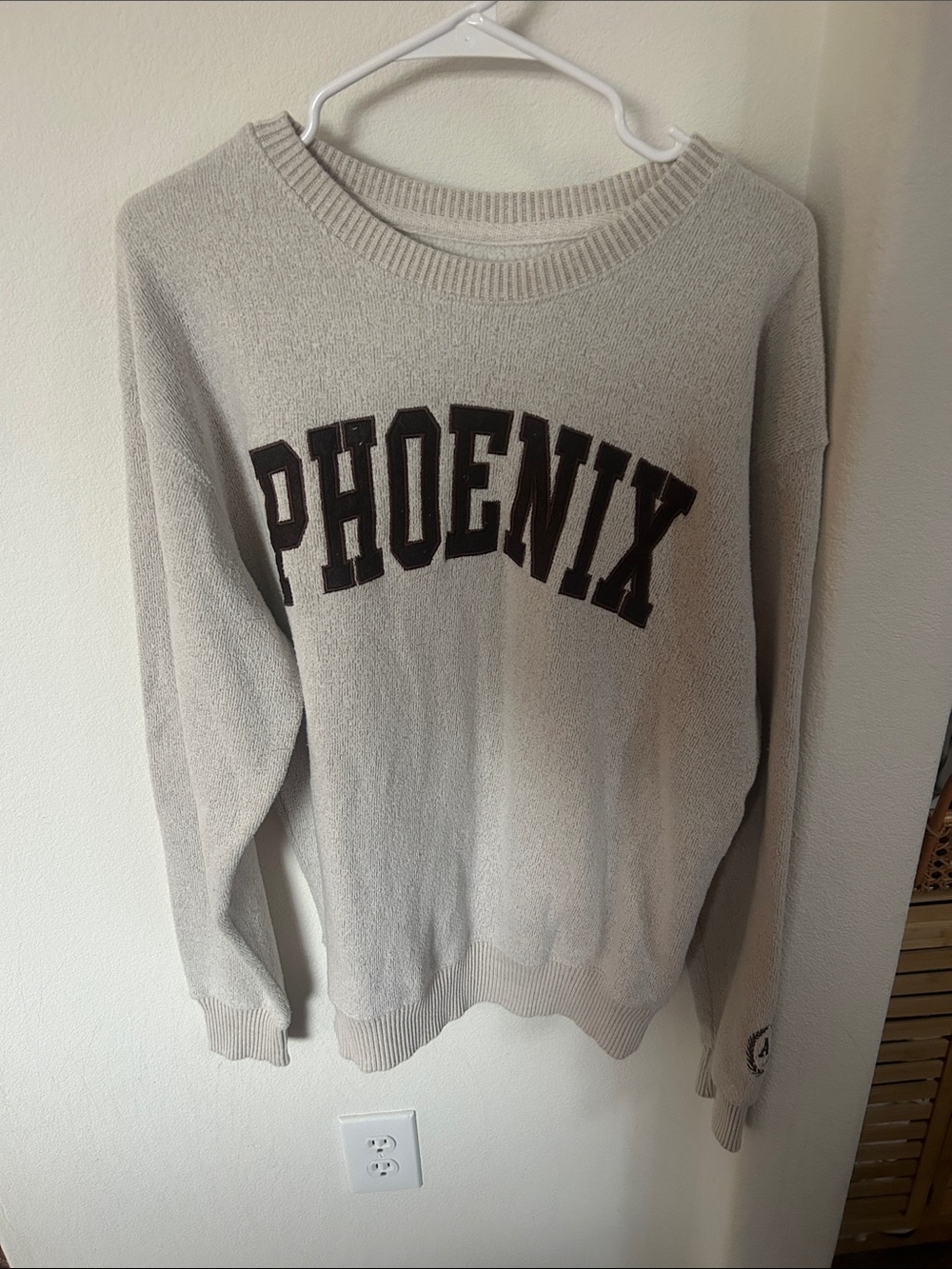 PHOENIX Cream Knit Sweater - Casual Crewneck